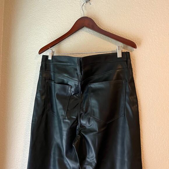 New J. Crew Wide Leg Vegan Leather Pant 32 Peitite High Waist NWT 2024 - Picture 5 of 8